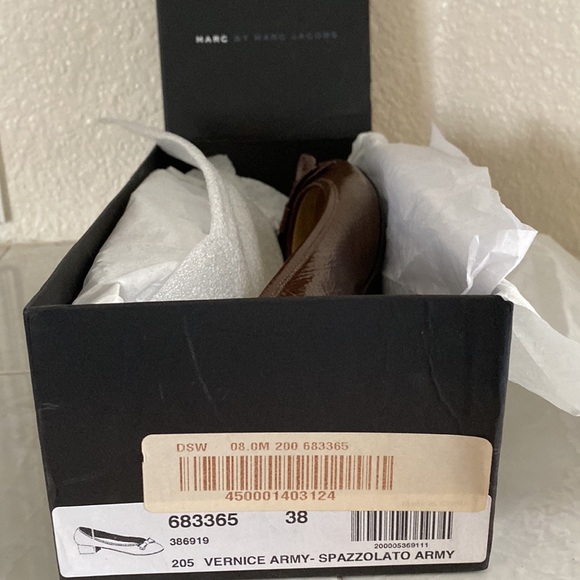 Genuine Marc Jacobs Vernice Army leather flats - Picture 9 of 9